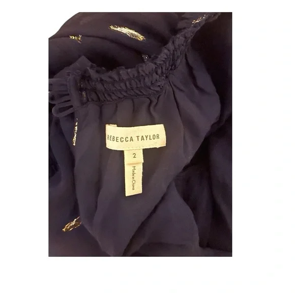 Rebecca Taylor Metallic Ruffle Dress - Picture 4 of 4